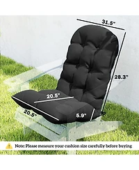 Outsunny 2 Pcs Adirondack Cushions, Tufted High Back Patio Chair Cushions
