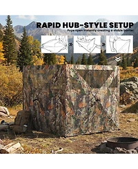 Outsunny Hunting Blind One-Way View Mesh 176" x 58.3", Camouflage