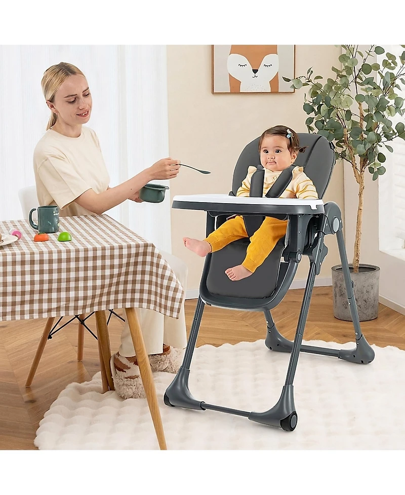 Gouun Baby 3-in-1 Convertible High Chair with 7 Heights and Dual Food Tray