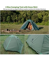 Naturehike Ultralight 2 Person Backpacking Tent 4 Season Waterproof Camping Double Layer Cold Weather Easy Set Up Tents for Family Camp