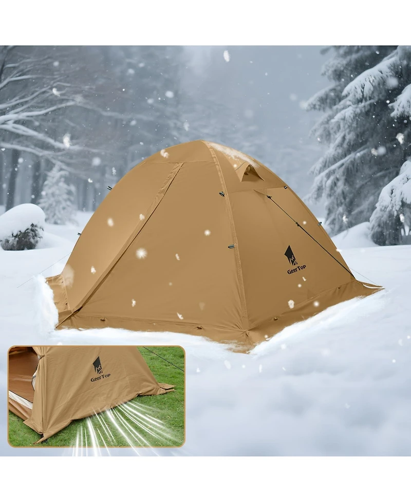 Naturehike Ultralight 2 Person Backpacking Tent 4 Season Waterproof Camping Double Layer Cold Weather Easy Set Up Tents for Family Camp
