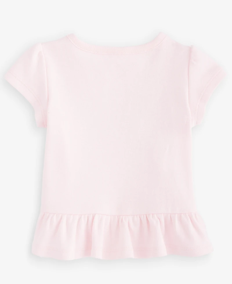 First Impressions Baby Girls' 3M-24M Mix & Match Short-Sleeve Butterfly Peplum T-Shirt, Macy's Exclusive