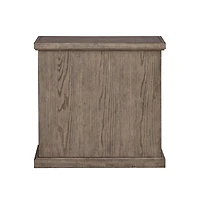 Liberty Furniture Industries, Inc. City Scape Metal Accent Oak Wood Chair Side Table for Living Room