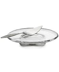 Nambe 2-Pc. Braid Glass Cake Plate & Server Set
