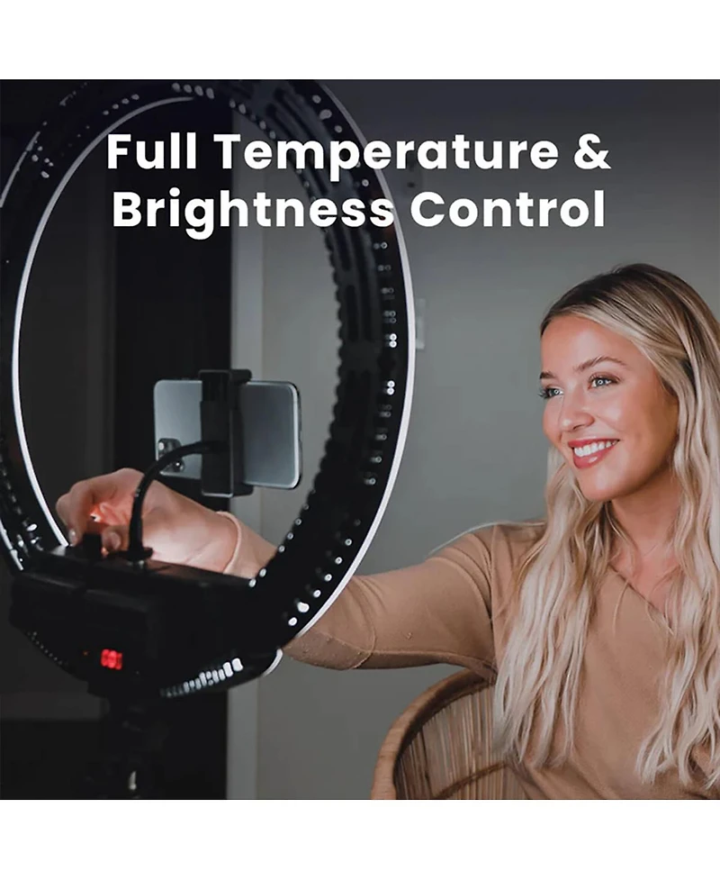 Lume Cube Portable Bi-Color Led Ring Light with Stand without Battery