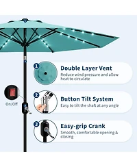 gaomon 9 Feet Outdoor Table Patio Umbrella