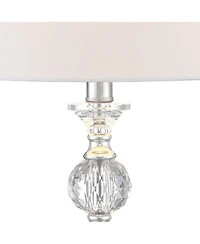 360 Lighting Solange Modern Table Lamps Set of 2 with Round Risers 26 Inches High Drum Shade for Bedroom Living Room Bedside Nightstand