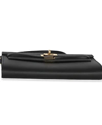 Pre-Owned Hermes Black Epsom Kelly To Go Wallet Ghw