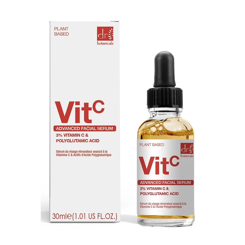 Dr. Botanicals Advanced Facial Serum 3 Percentage Vitamin C and Polyglutamic Acid 30milliliter