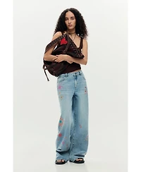 Desigual Women's Printed Denim Trousers