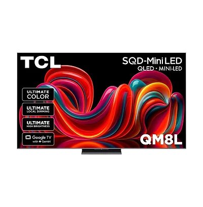 Tcl 85" QM8L Series 4K Mini Led Smart Google Tv Dolby Vision Hdr 144Hz Gaming - 85QM8L