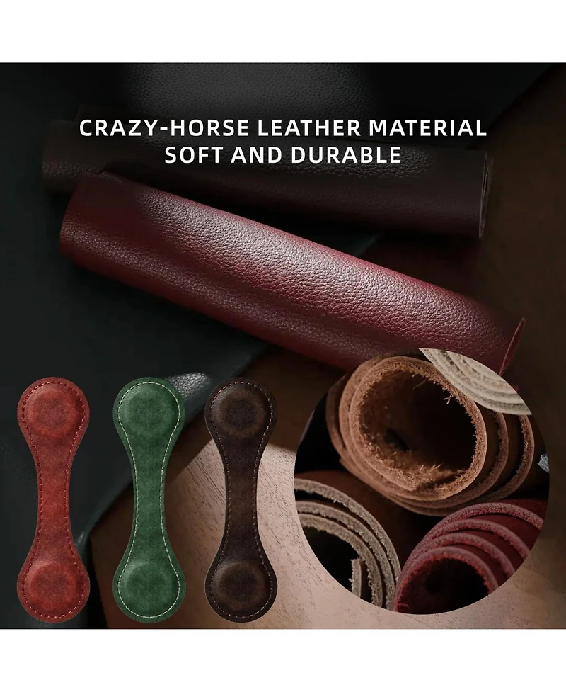 Gnuadz Magnetic Leather Bookmarks Vintage Reading Gift Set