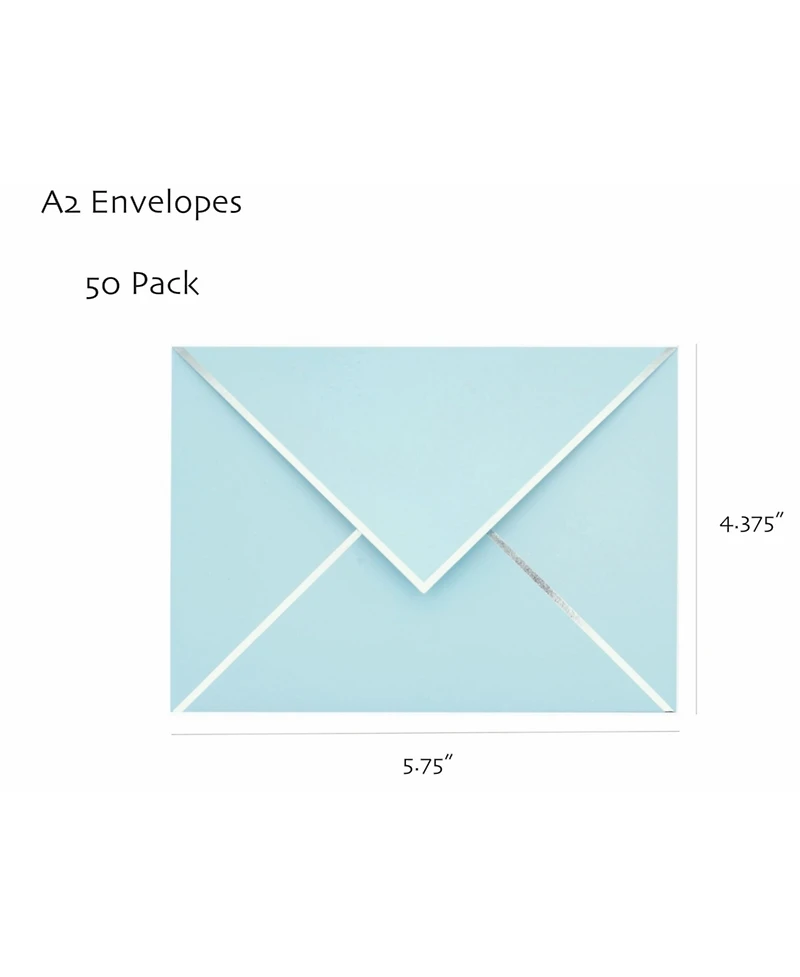 Gnuadz A2 Envelopes V Flap Foil Border Mailing Wedding Invitations