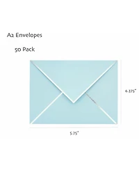 Gnuadz A2 Envelopes V Flap Foil Border Mailing Wedding Invitations