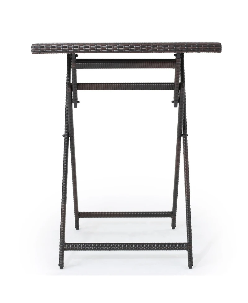flynama Folding All-Weather Wicker Outdoor Bar Table