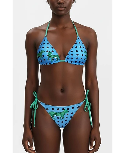 Jessie Zhao New York Women's Verdant Wild Reversible Triangle Bikini Top