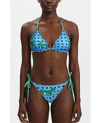 Jessie Zhao New York Women's Verdant Wild Reversible Triangle Bikini Top