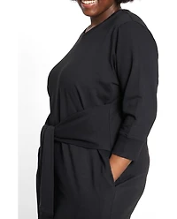 Universal Standard Plus Misa Tie Sweatshirt Dress