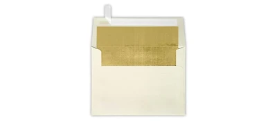 Gnuadz A7 Foil Lined Invitation Envelopes Peel Press Gold Lux Lining