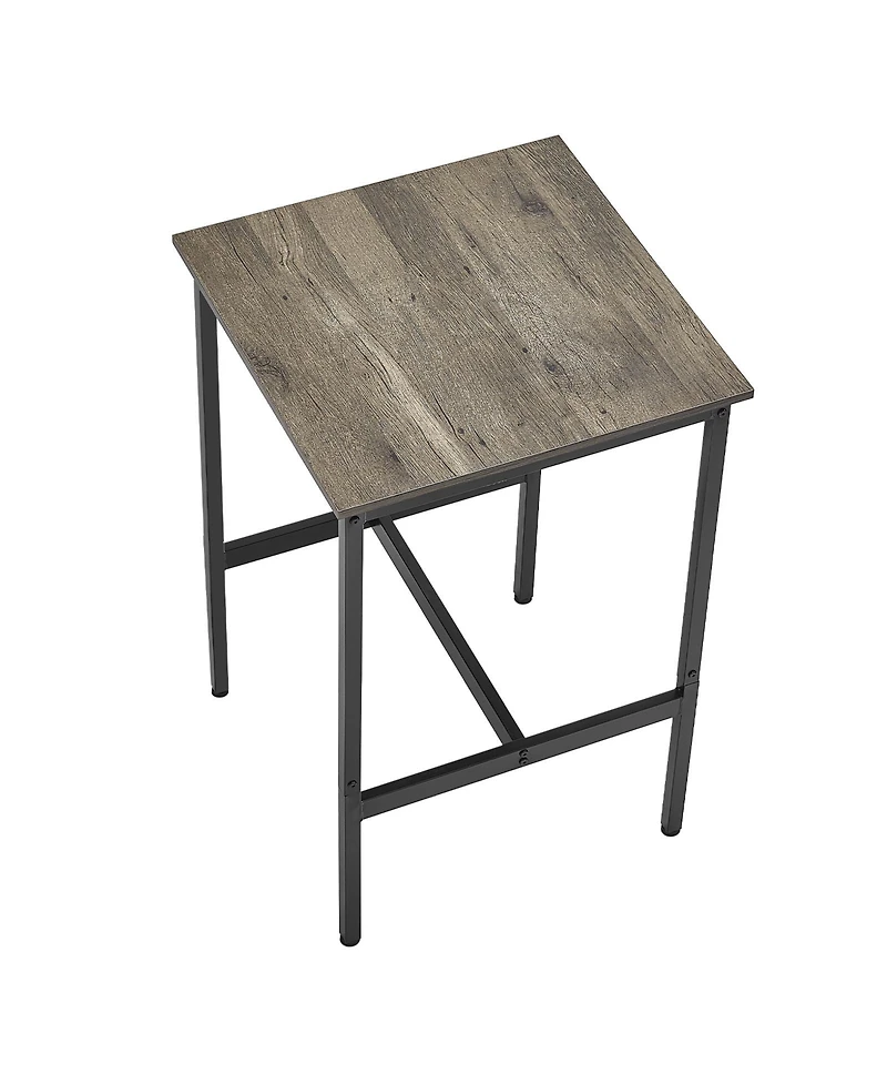 flynama 24" Compact Modern Metal and Wood Bar Table