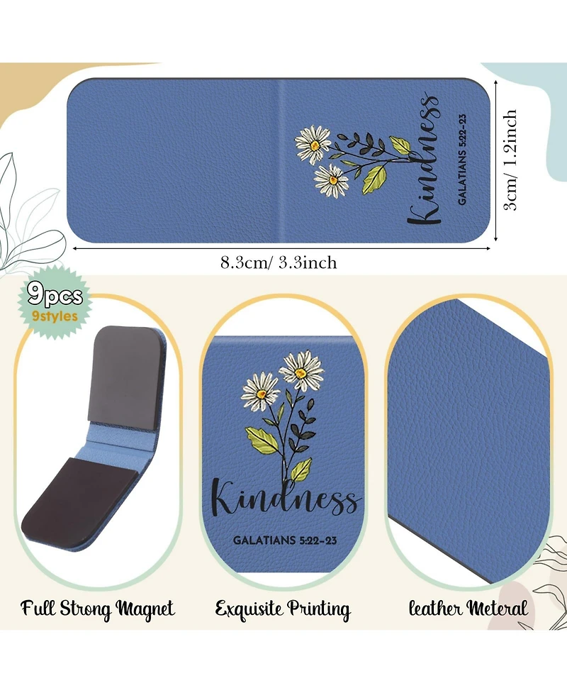 Gnuadz Magnetic Leather Bookmarks Inspirational Gifts Handmade