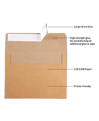 Gnuadz Kraft Envelopes Peel Press Wedding Invitation