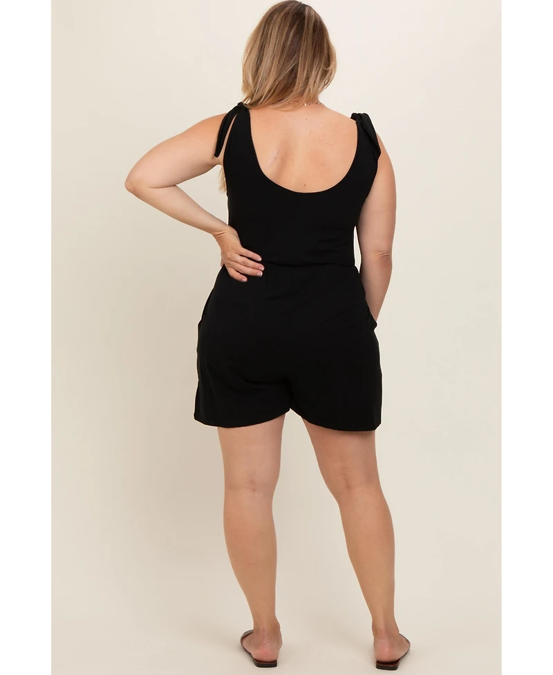 Pinkblush Plus Coral Knot Strap Romper