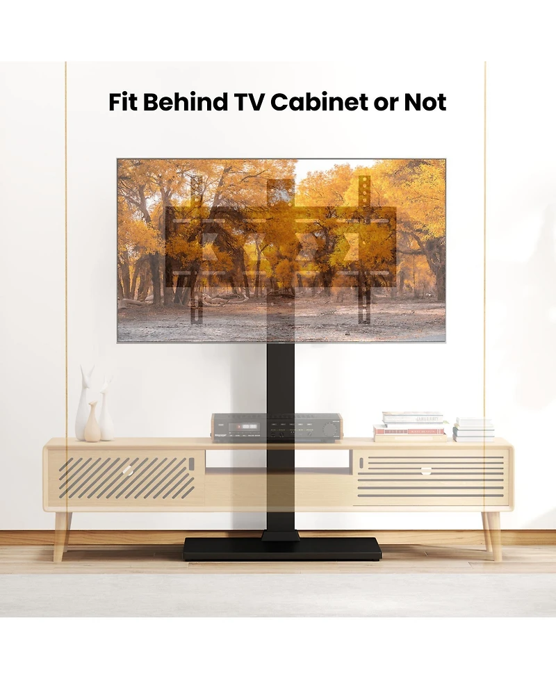 Gymax Floor Tv Stand Universal Tv Stand for 32-70 Inch TVs up to 110 lbs Mount Stand