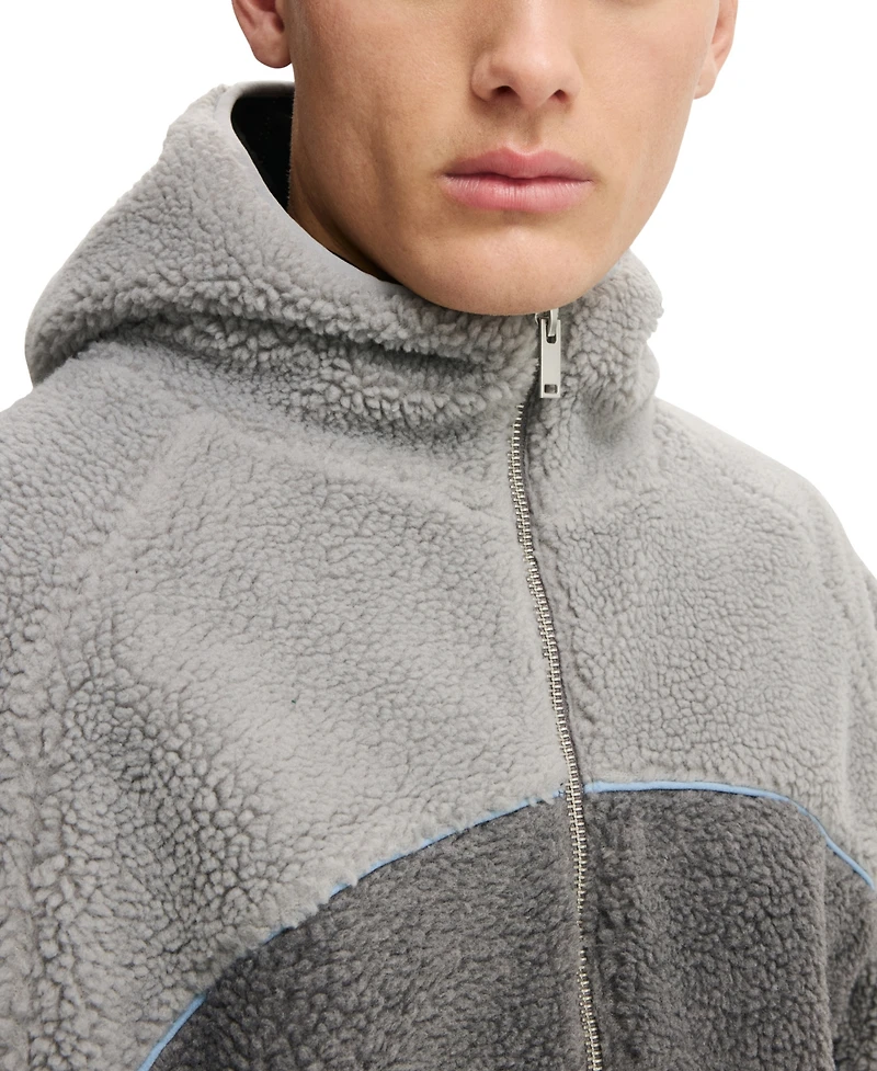 Cotton On Men's Hooded Teddy Jacket