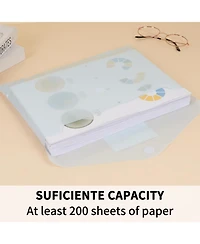 Gnuadz Plastic Envelopes File Folders Hook Loop Closure Label Pocket A4 School Office