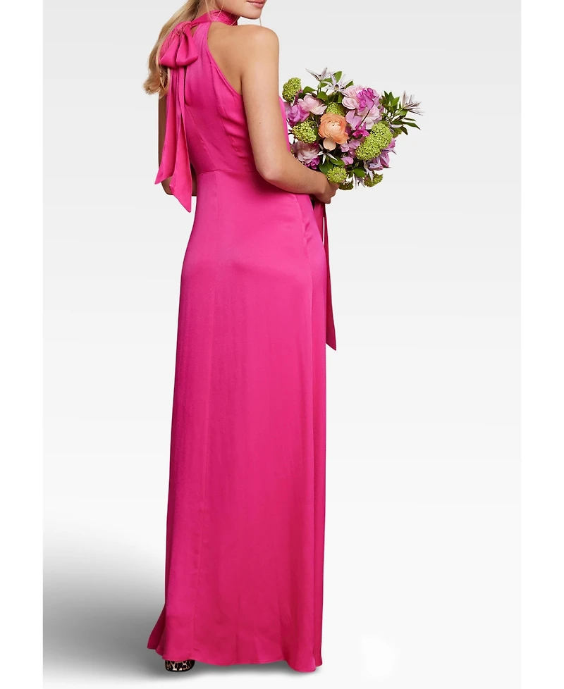 Maids to Measure Women's Tilly Satin High Neck Bridesmaid Dress