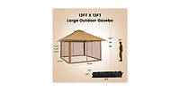 Slickblue Pop-Up Gazebo Outdoor Canopy With Mesh Mosquito Netting Sidewalls