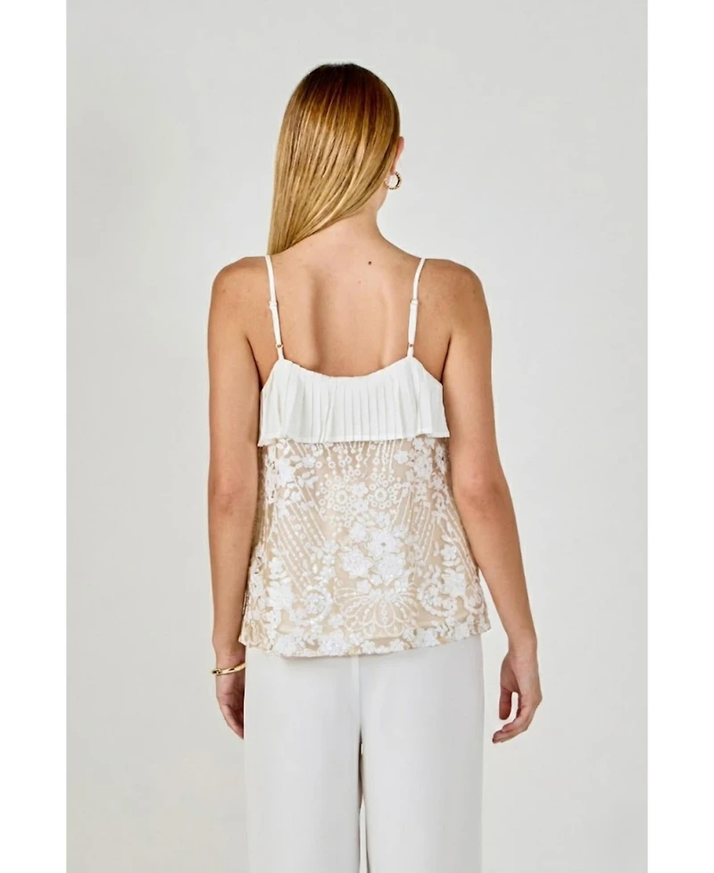 endless rose Women's Sequin Cami Top
