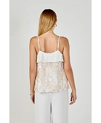 endless rose Women's Sequin Cami Top
