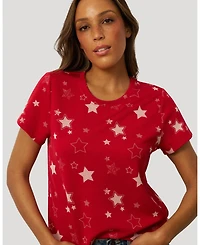 Cable & Gauge Women's Essential Printed Star Tee