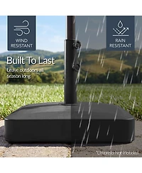 Best Choice Products Fillable Plastic Patio Umbrella Base Stand, Pole Holder w/ Adjustment Knob, Asscher Design