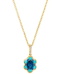 Le Vian Multi-Gemstone (1.20 ct. t.w.) and Nude Diamond (0.07 ct. t.w.) Pendant Necklace in 14k Honey Gold