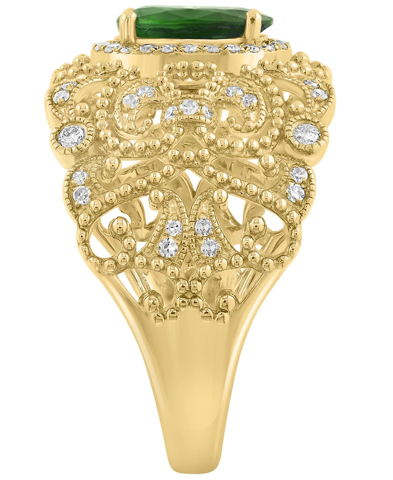 Effy Collection Emerald (1-1/6 ct. t.w.) & Diamond (1/4 ct. t.w.) Ring in 14k Yellow Gold