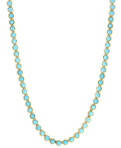Effy Collection Turquoise Necklace in Gold Over Sterling Silver