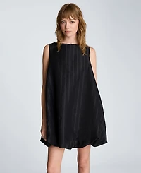 Kenneth Cole Women's Boat Neck Bubble Hem Mini Dress