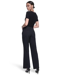 Karl Lagerfeld Paris Women's Mid-Rise Woven Pants