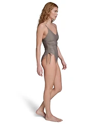 Calvin Klein Women's V-Neck One-Piece Swimsuit