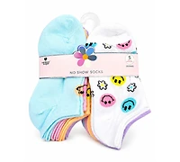 Rainbow Sugar Girls' 4-8.5 Low Cut Socks, 20-Pack