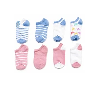 Rainbow Sugar Girls' 4-8.5 Low Cut Socks, 10-Pack