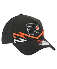 New Era Men's Black Philadelphia Flyers 39THIRTY A-Frame Perforated Flex Hat