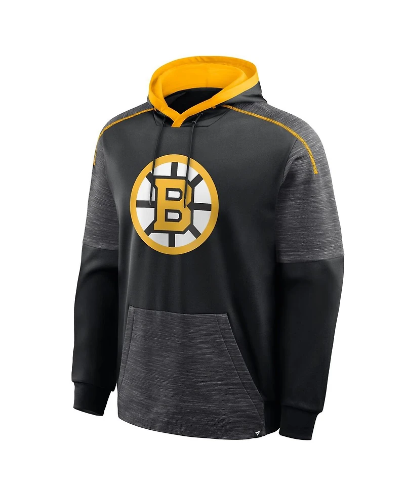 Fanatics Men's Black Boston Bruins Goaltender Defender Pullover Hoodie