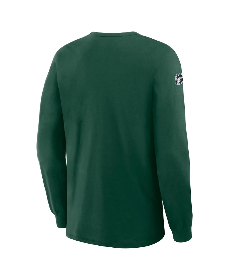 Fanatics Men's Green Minnesota Wild Authentic Pro Property Of Practice Long Sleeve T-Shirt