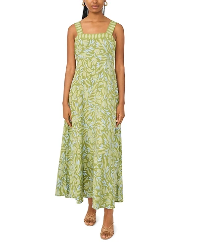 Msk Women's Smocked Back Challis Maxi Dress