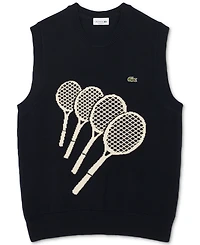 Lacoste Men's Tennis Racket Crewneck Sweater Vest
