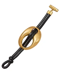 Donna Karan New York 24k Gold-Plated Mariner Leather Flex Bracelet